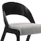 Armen Living Polly Mid-Century Gray Upholstered Dining Chairs in Black Finish, PK2 LCPLSIGRBL - alternate 5